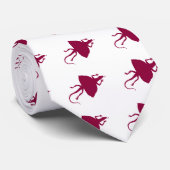 Maroon reptielpatroon stropdas (Opgerold)