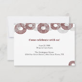 Maroon Retro Big Numbers 3-foto Afstuderen Kaart (Achterkant)