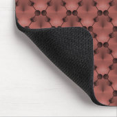 Maroon Retro Funk Circles Mousepad Muismat (Hoek)