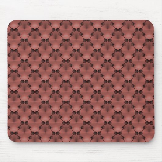 Maroon Retro Funk Circles Mousepad Muismat (Voorkant)