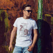 Maroon Retro Grote Nummers Klasse van Senior T-shirt