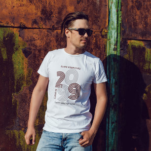 Maroon Retro Grote Nummers Klasse van Senior T-shirt