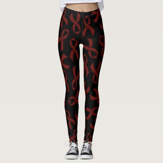 Maroon Ribbons...APS Leggings (Voorkant)