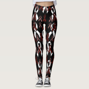 Maroon Ribbons...APS Leggings