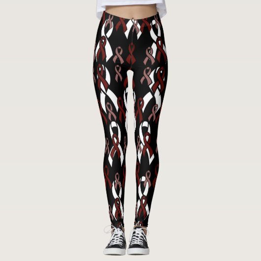 Maroon Ribbons...APS Leggings (Voorkant)