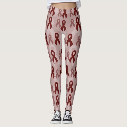 Maroon Ribbons...APS Leggings (Voorkant)