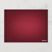 Maroon Rode Bloemen Hart Tafel Aantal Kaarten (Achterkant)