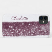 Maroon rode glitter naam Paint Streak Case-Mate iPhone Case (Achterkant (horizontaal))