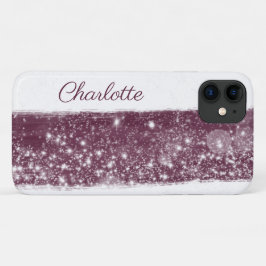 Maroon rode glitter naam Paint Streak Case-Mate iPhone Case