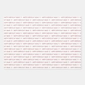 Maroon rood aangepaste gelukkige verjaardag met li inpakpapier vel (Voorkant 2)