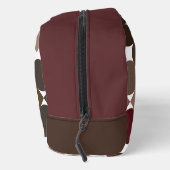 Maroon Rood Beige Bruin Mideeuwse cirkels Patroon Toilettasje (Rechts)