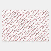 Maroon Rood Eid Calligrafie Masjid Patroon Ontwerp Inpakpapier Vel (Voorkant 2)