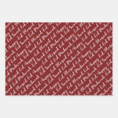 Maroon Rood Eid Calligrafie Masjid Patroon Ontwerp Inpakpapier Vel (Voorkant)