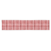 Maroon, rood en roze tartan korte tafelloper (Horizontaal)