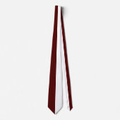 Maroon Rood en Wit Split Kleur Stropdas (Voorkant)