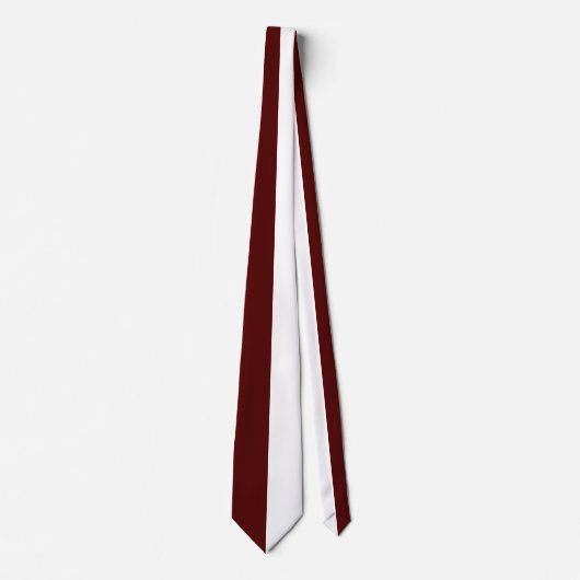 Maroon Rood en Wit Split Kleur Stropdas (Voorkant)