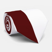 Maroon Rood en Wit Split Kleur Stropdas (Opgerold)