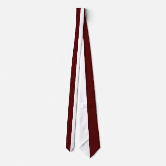 Maroon Rood en Wit Split Kleur Stropdas (Achterkant)