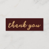 Maroon rood met goud Dank u Visitekaartje (Voorkant)