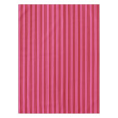 Maroon Rood Roze Strepen Design Tafelkleed (Voorkant)