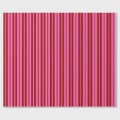 Maroon rood roze strepen ontwerp  cadeaupapier (Vlak)
