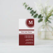 Maroon rood wit vervagen verticale visitekaartjes (Staand voorkant)