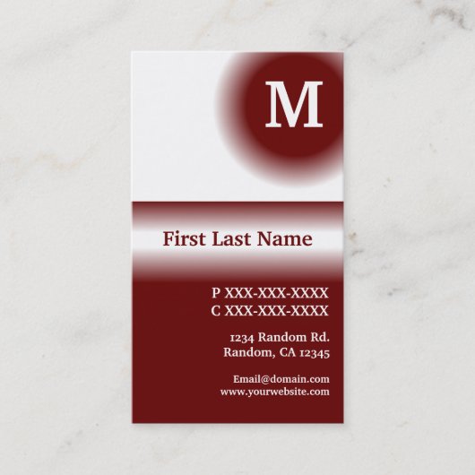 Maroon rood wit vervagen verticale visitekaartjes (Voorkant)