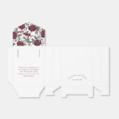 Maroon Rose Wedding Bedankdoosjes (Uitgevouwen)