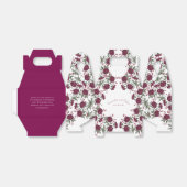 Maroon Rose Wedding Bedankdoosjes (Uitgevouwen)