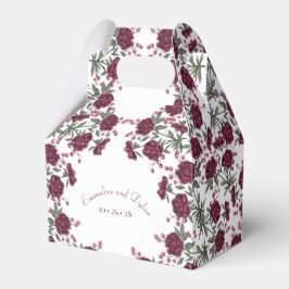 Maroon Rose Wedding Bedankdoosjes