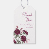 Maroon Rose Wedding Cadeaulabel (Voorkant)