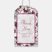 Maroon Rose Wedding Cadeaulabel (Voorkant)