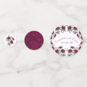 Maroon Rose Wedding Confetti (Voorkanten)