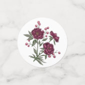 Maroon Rose Wedding Confetti (Kleine voorkant)