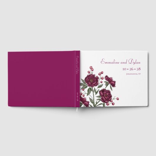 Maroon Rose Wedding Gastenboek (Volledig)