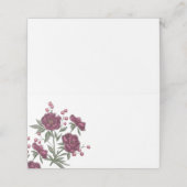Maroon Rose Wedding Plaatskaartje (Buitenkant ongevouwen)