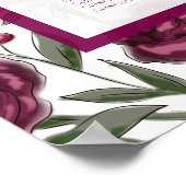 Maroon Rose Wedding Seating Chart Poster (Hoek)