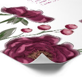 Maroon Rose Wedding Seating Chart Poster (Hoek)