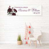 Maroon Rose Wedding Spandoek (Insitu)