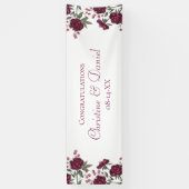 Maroon Rose Wedding Spandoek (Verticaal)