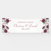 Maroon Rose Wedding Spandoek (Horizontaal)
