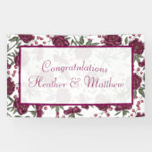 Maroon Rose Wedding Spandoek (Horizontaal)