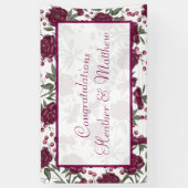Maroon Rose Wedding Spandoek (Verticaal)