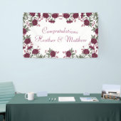 Maroon Rose Wedding Spandoek (Beurs)
