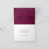 Maroon Rose Wedding Thank You Cards (Binnen)