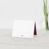 Maroon Rose Wedding Thank You Cards (Achterkant)