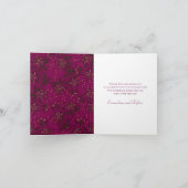 Maroon Rose Wedding Thank You Cards Photo (Binnen)
