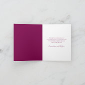 Maroon Rose Wedding Thank You Cards Photo (Binnen)