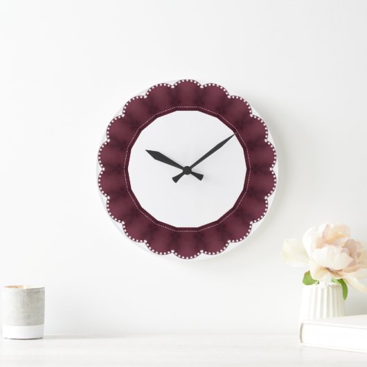 Maroon Round Decorative Frame  Grote Klok (Huis)