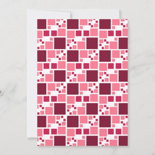 Maroon roze digitale Lijst hoek foto Verjaardag Kaart (Achterkant)
